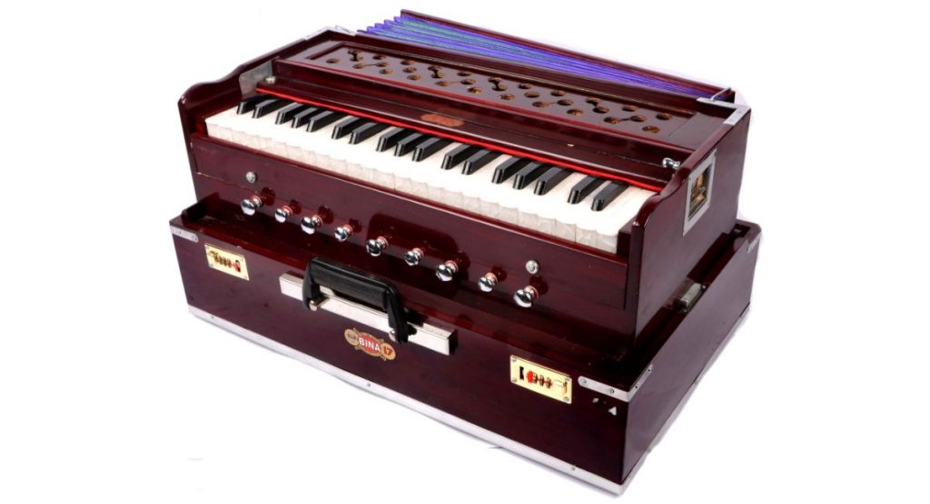 Harmonium BINA no. 17 Dx. Portable – INDIAN MUSICAL INSTRUMENTS